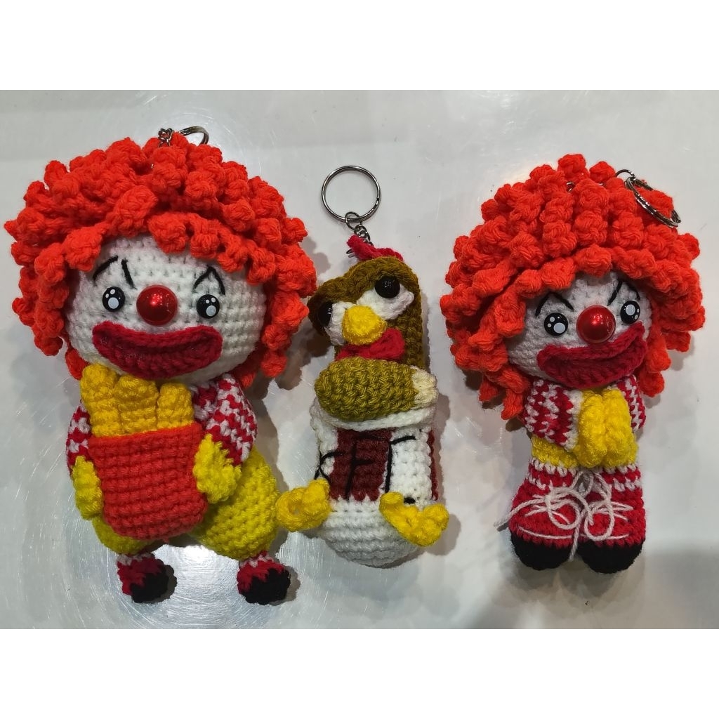 พวงกุญแจงานแฮนด์เมด McDonald's และน้องไก่KFC