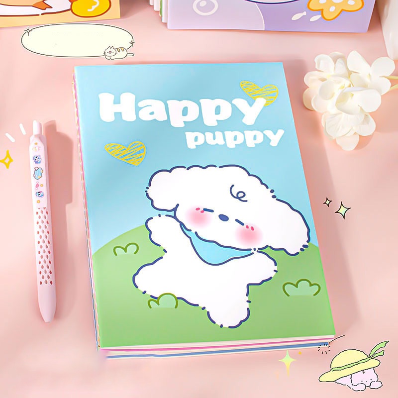 ❤สมุดบันทึก (มีเส้น) สมุดโน๊ต ขนาด A5ลายการ์ตูนน่ารัก 1แพ็ค5เล่ม อุปกรณเครื่องเขียน - รูปที่ 3