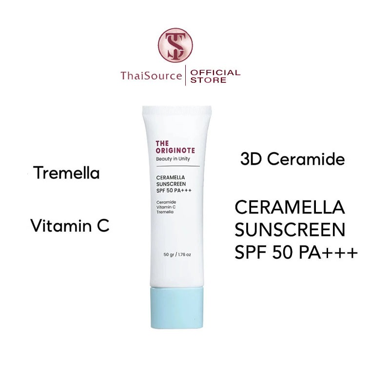 The Originote Ceramella Sunscreen SPF 50 PA+++ Tป้องกันแสงแดดและรังสี ครีมกันแดด