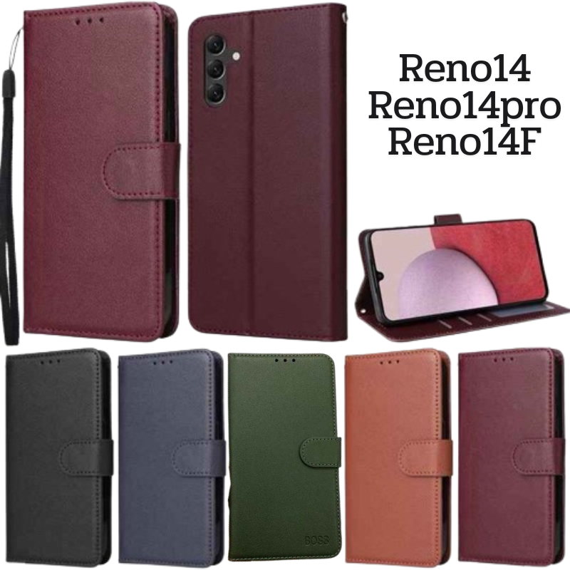 เคส โทรศัพท์ หนัง มีที่ล็อค สำหรับรุ่น Reno14 / Reno14pro / Reno14F พร้อมส่ง ทุกรุ่น ในไทย