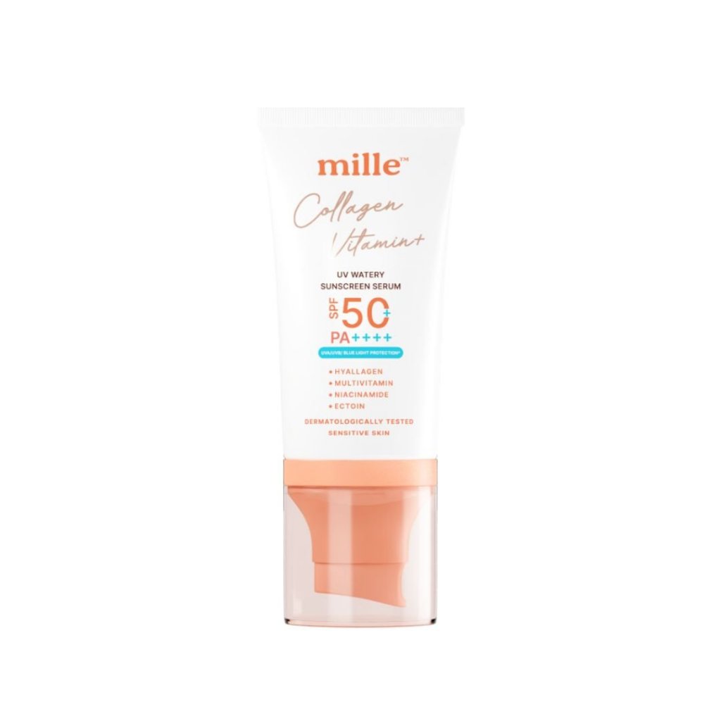 ใหม่ ครีมกันแดด Mille Snail Collagen Watery Sunscreen SPF50 PA+++ 40ml มิลเล่ กันแดด