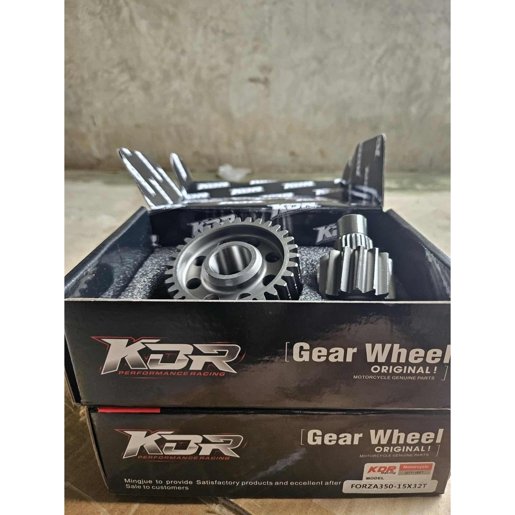 เฟืองคู่ KDR Forza 350 เฟืองดี ฟันแข็ง ไม่แตกบิ่นง่าย