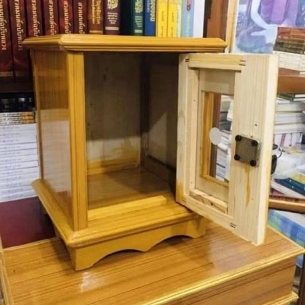 ตู้รับบริจาคปัจจัย ตู้รับบริจาคเงินผสมไม้ขนุนไม้มงคล - รูปที่ 3