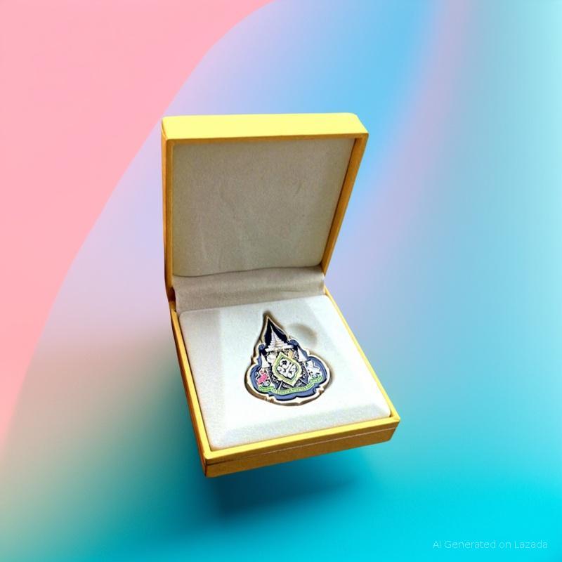 เข็มกลัด.วปร. รัชกาลที่ 10 พระชนมายุครบ 72 พรรษา ปี 2562 กะหลั่ยทอง ลงยา พร้อมกล่องเดิมๆ