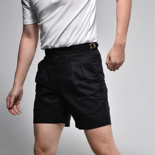 era-won กางเกงขาสั้น รุ่น Double belts Classic Shorts (V2) สี Black seven