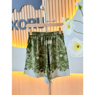KORU กางเกงขาสั้น ลายช้างหิมพานต์