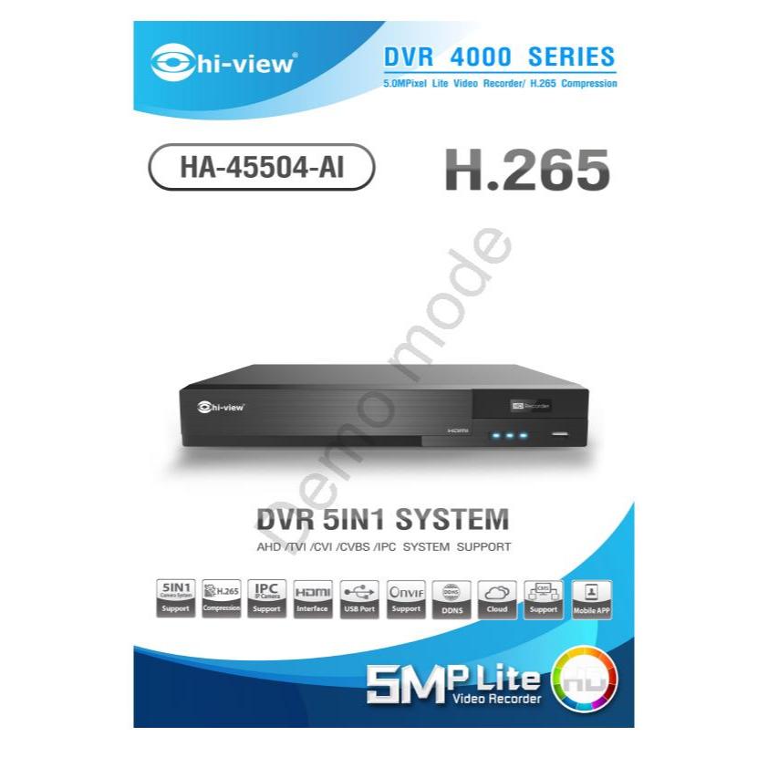 HA-45504-Ai-DVRเครื่องบันทึกภาพ4กล้องHiviewระบบAHD-Ai