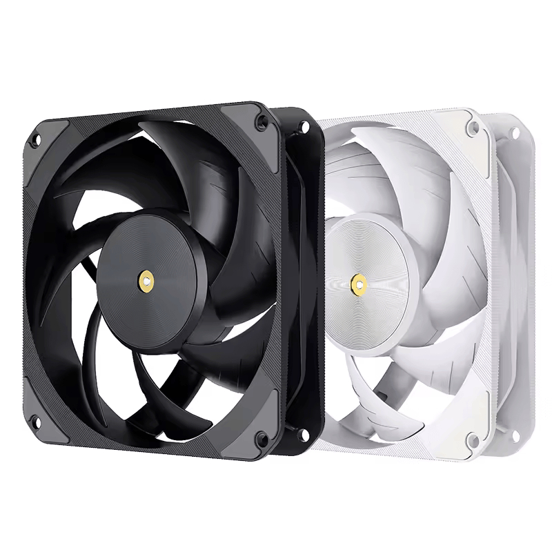 พัดลมเคส HiFrost T120 B&W 4pin PWM 120mm. 2500RPM