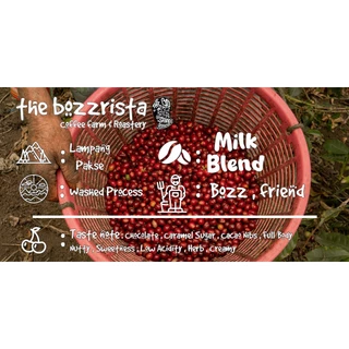 Thebozzrista Blend Coffee : Milk Blend Full-City+ (คั่วเข้ม)