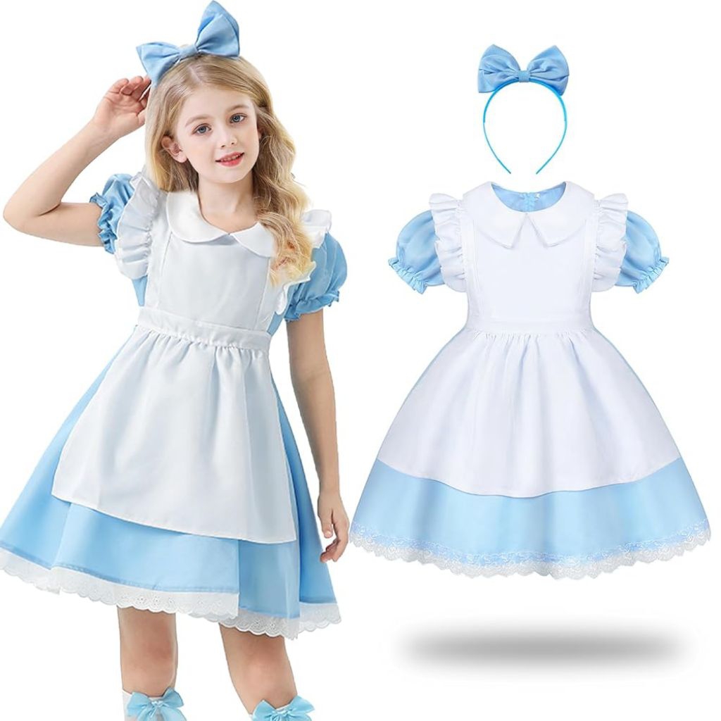 ชุดอลิซแขนสั้น Alice in wonderland #ชุดอลิซ ชุดอลิซเด็กและผู้ใหญ่ พร้อมส่ง