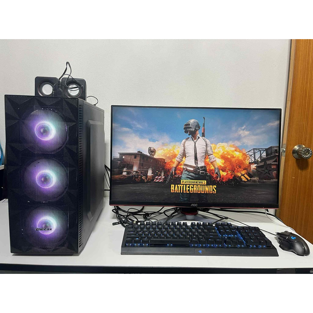 Set Computer ตั้งโต๊ะ มือสอง คอมประกอบ CPU Ryzen 5 3600 Ram16G M.2 512G+HD1000G VGA GTX1050Ti พร้อมจ