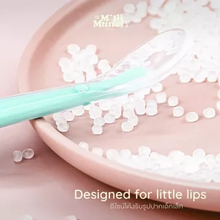 Millimunch ช้อนซิลิโคนปลายนิ่ม สำหรับป้อนอาหารเด็ก foodgrade silicone ปลอดสาร BPA อ่อนโยนต่อเหงือก