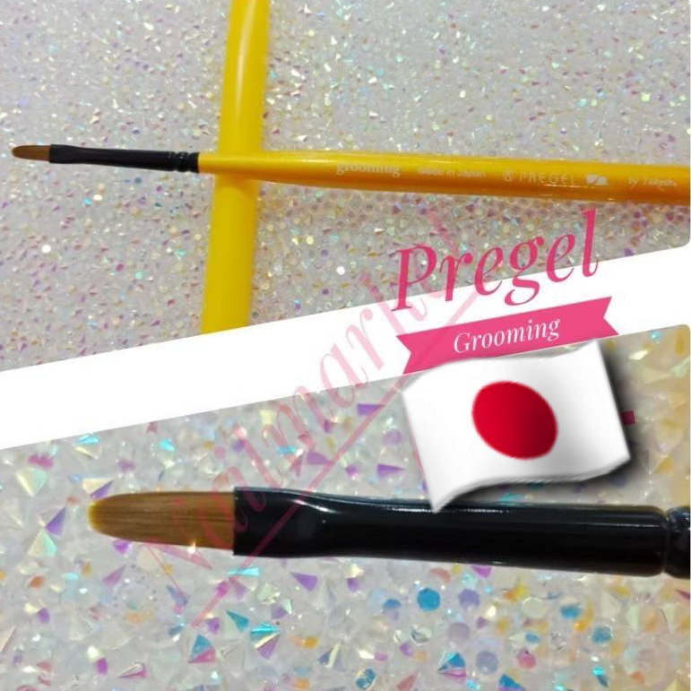 PREGEL🇯🇵 พู่กันเพ้นท์เล็บ Grooming ด้ามเหลือง วาดลายดอก ทำงานดีไซน์🇯🇵ของแท้จากญี่ปุ่น พร้อมส่ง