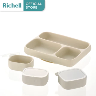 Richell(ริเชลล์)T.L.I Easy Scoop Silicone Cup & Plate Set