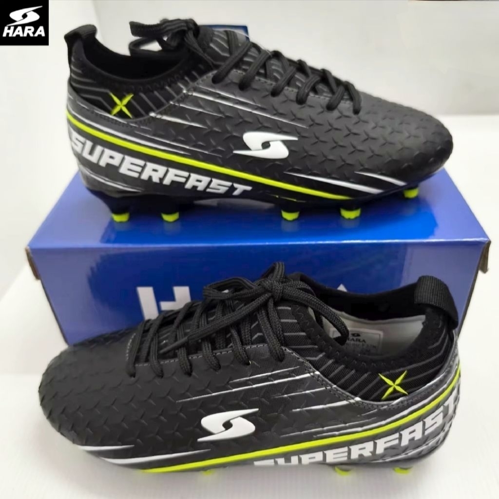 (HARAลิขสิทธิ์💯)ไซส์เด็ก 34-38 รองเท้าฟุตบอลเด็กหุ้มข้อ/สตั๊ดเด็กหุ้มข้อ SUPERFAST หนังพียูอัดลาย - รูปที่ 3