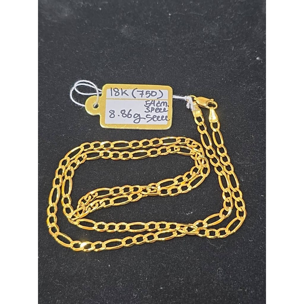 สินค้าพร้อมส่ง สร้อยคอทอง ทองแท้💯%  งานทอง18k น้ำหนัก 8.86 กรัม   ความยาว 54 ซม.  สร้อยคอของผู้ใหญ่ 
