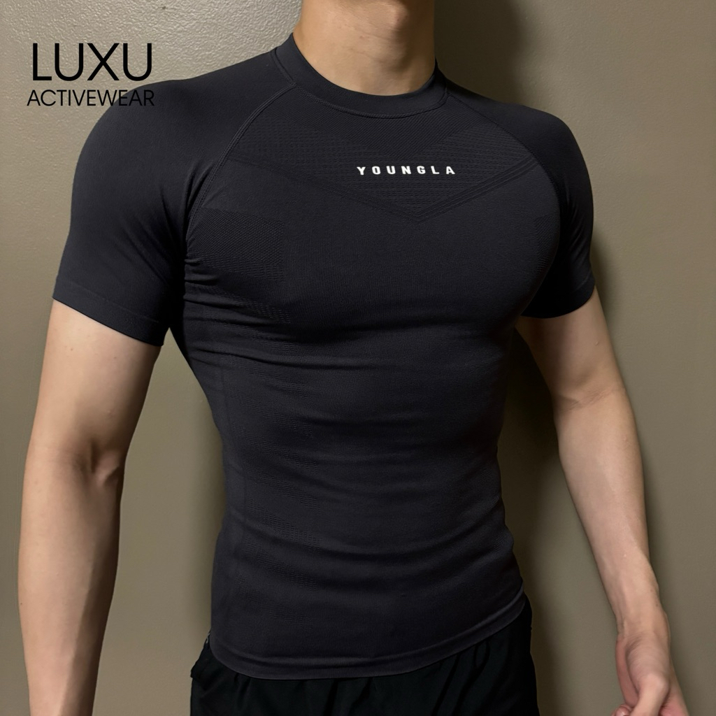 (พร้อมส่ง) YOUNGLA เสื้อ Compression SuperVillain Compression Tees ของแท้ 100%