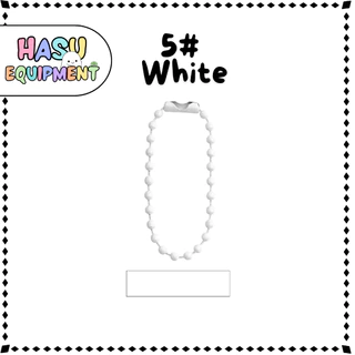 HasuEquipment 50ชิ้น/แพ็ค โซ่ไข่ปลาพวงกุญแจ 10cm 12cm ขนาดเม็ด 2.4mm สำหรับทำพวงกุญแจ DIY Hasu Equipment