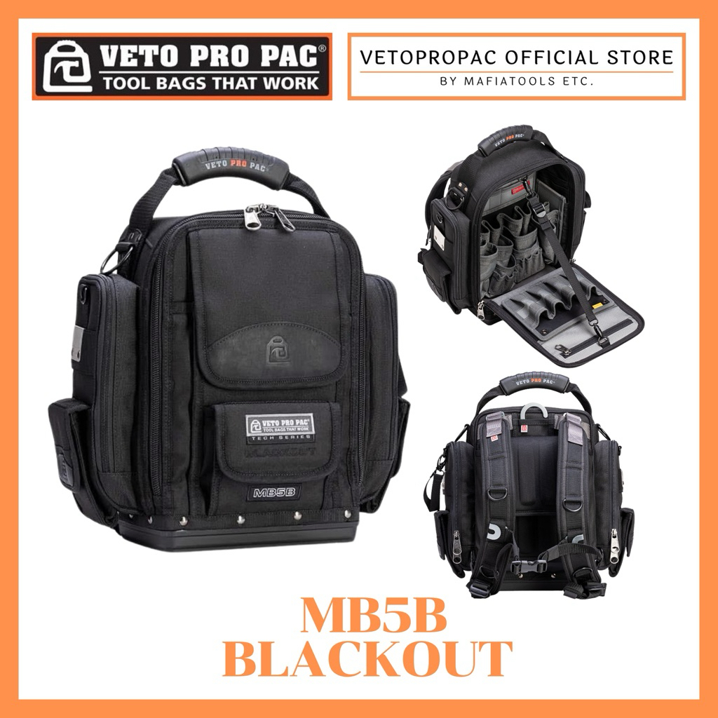 กระเป๋าเครื่องมือช่าง VETO PRO PAC MB5B BLACKOUT NEW2025