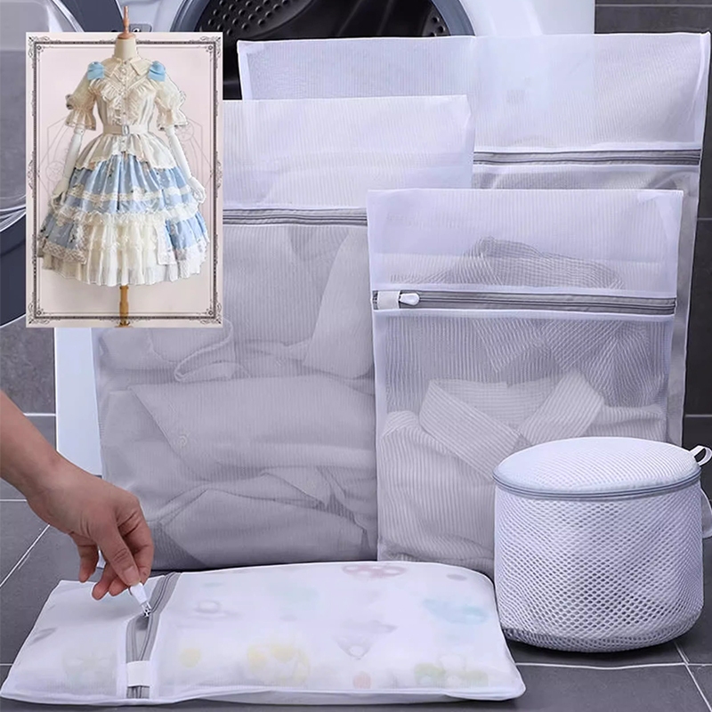 ถุงซักผ้า ป้องกันการยืด ถุงซักผ้าเครื่อง ถุงซักผ้า ซิปปิด ถุงซักผ้า ตาข่าย เซตถุงซักผ้า 3 ใบ