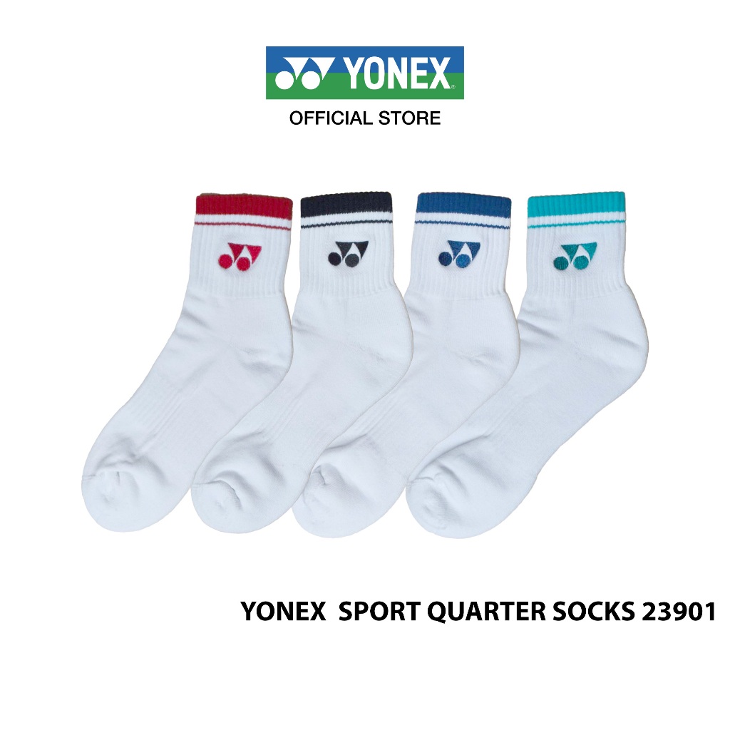 YONEX  SPORT QUARTER SOCKS 23901 ถุงเท้า หุ้นข้อ ช่วยดูดซับแรงกระแทกและให้สัมผัสนุ่มสบายสวมใส่กระชับพร้อมระงับกลิ่น