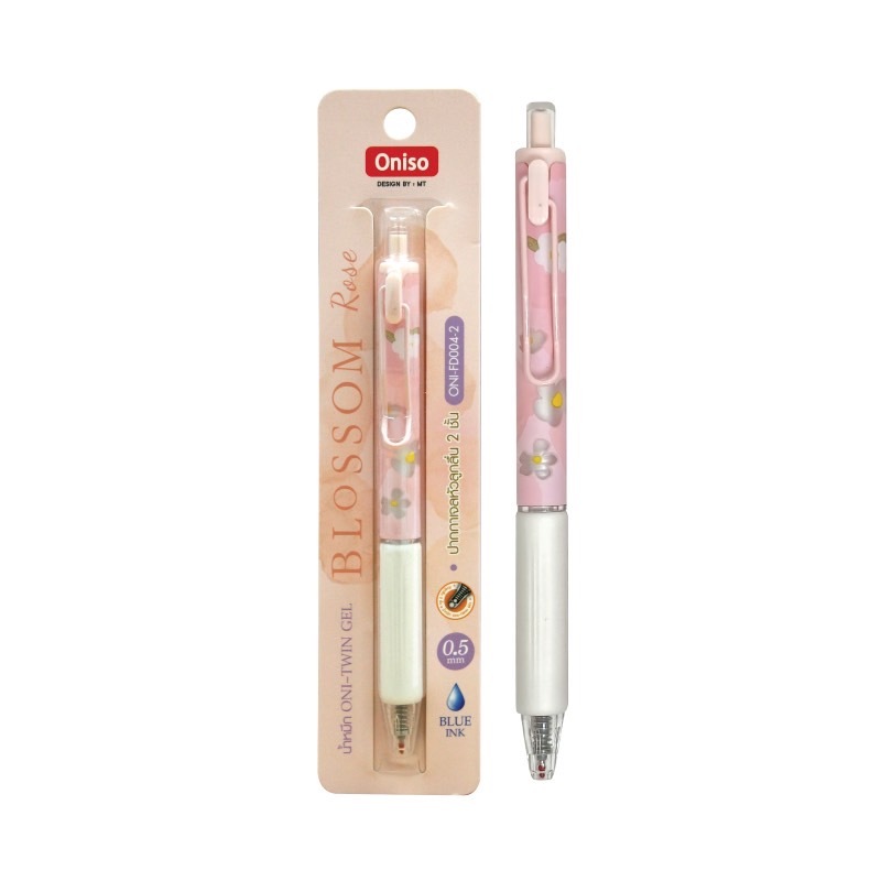 ปากกาเจลหัวลูกลื่น 2 ชั้น ONISO รุ่น BLOSSOM ONI-FD004 หัวขนาด 0.5 MM. หมึกน้ำเงิน (จำนวน 1 ด้าม) - รูปที่ 3