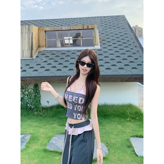 Bentoy(bratop5535)เสื้อเกาะอกลายอังกฤษเซ็ตกับบราสีชมพูลายเส้น น่ารักและมีความเก๋ ดูแพง