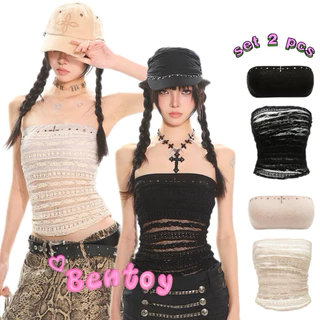 Bentoy(bratop928/929)เสื้อเกาะอกลูกไม้เซ็กซี่+เกาะอกเก๋ๆมีฟองน้ำในตัว nobra ใส่สบาย