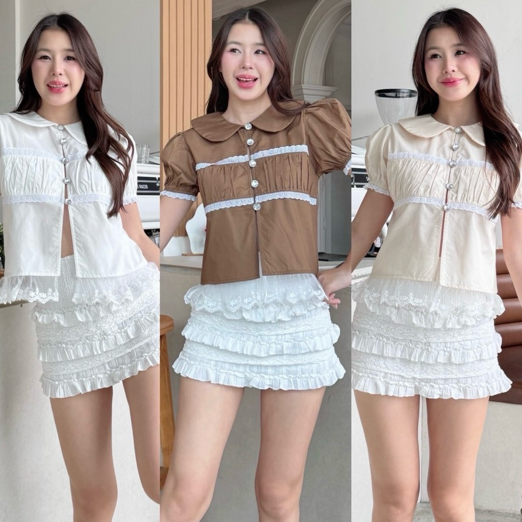 เสื้อผ้าแฟชั่นน่ารักๆๆๆงานป้ายCookies bear🐻🤎🍒🌷🎀