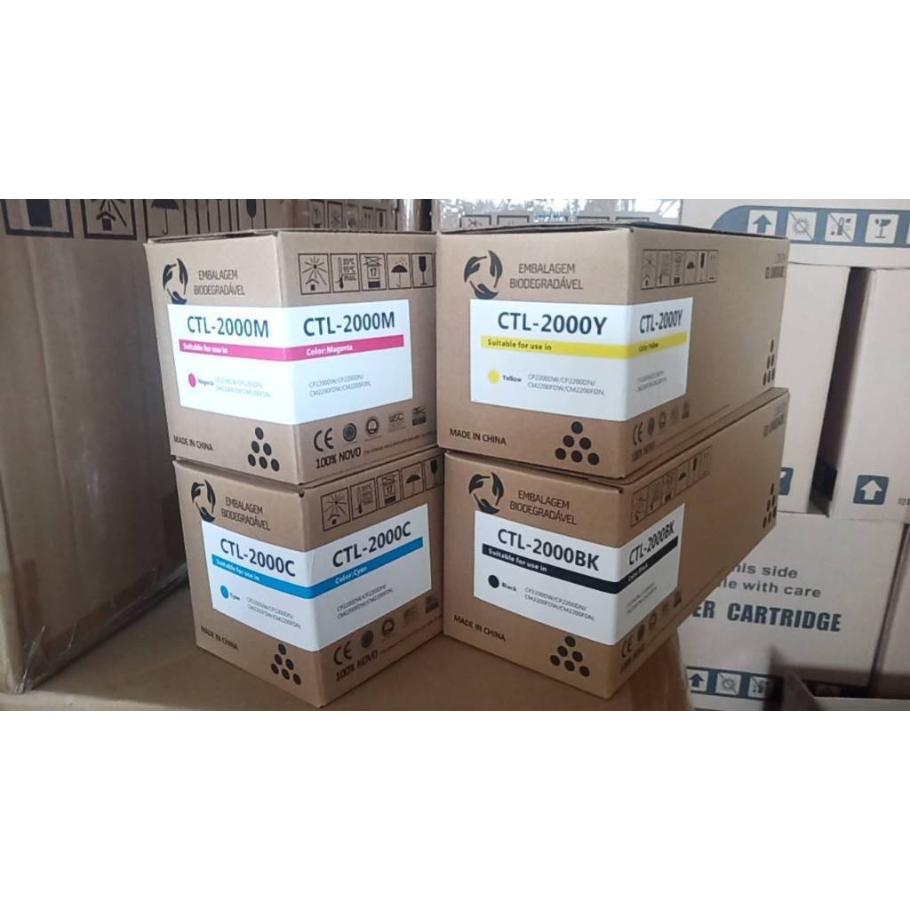 (มีสินค้าพร้อมส่ง) ชุดหมึก 4 สี ครบชุด CTL-2000 BK / CT;-2000 C / CTL-2000 M / CTL-2000 Y 4 สี ดำ ฟ้