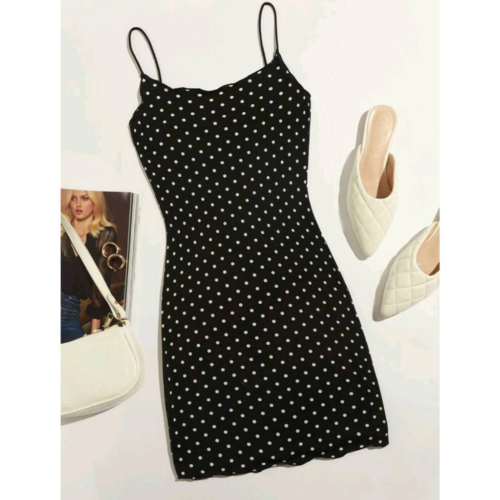 polka dot mini dress