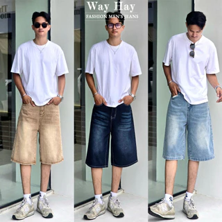 Short jeans กางเกงยีนส์ ทรงหลวม สไตล์เกาหลี แฟชั่น สำหรับผู้ชาย