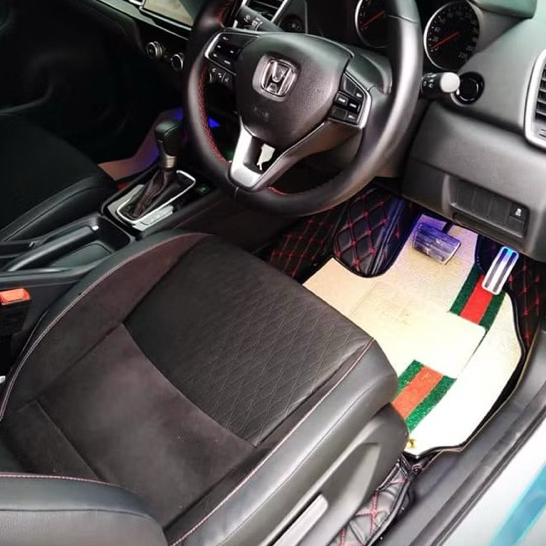 พรม HONDA JAZZ GE (07-14) พรมหนังภายในรถยนต์6D 7D เข้ารูป ตรงรุ่น เต็มคัน แจ้งรหัสสีทักแชท