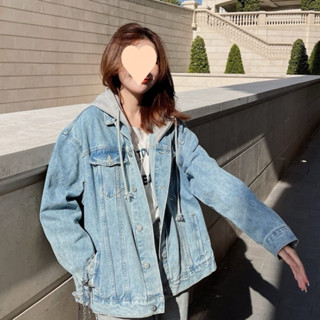 เสื้อแจ็ตเก็จยีนส์มีฮู้ด ใส่ได้ทั้งชายหญิง