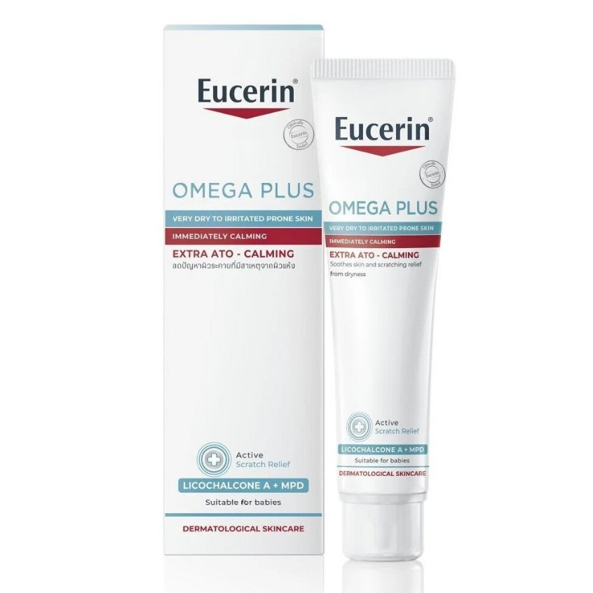 Eucerin Omega Plus Extra Soothing ยูเซอรีน โอเมก้า พลัส เอ็กซ์ตร้า ซูทติ้ง ครีม 40ml.