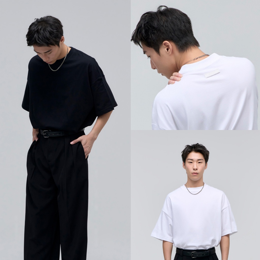 BLACKHOLICX.ONCE เสื้อ OVERSIZE ผ้าCotton Comb 20 พร้อม Tag Braille หลังคอนวัตกรรมเพื่อคนทุกคน
