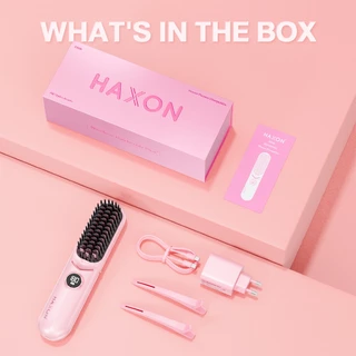 HAXON Plasma Charge&Go EB06 แปรงหวีผมไฟฟ้าพลาสม่าไร้สาย ใช้ได้ขณะชาร์จ แถมอะแดปเตอร์ 65W Type-C รองรับ PD3.0 ชาร์จเร็ว