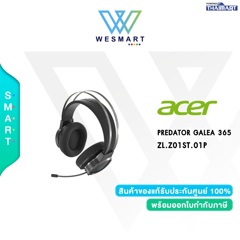 Gaming Headset (หูฟัง) ACER PREDATOR GALEA 365 (ZL.Z01ST.01P) :  Surround 7.1/Waranty Lifetime