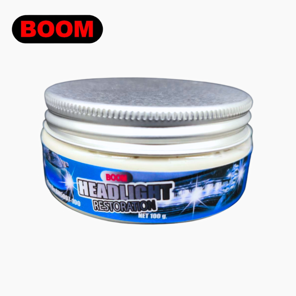 ผลิตภัณฑ์ขัดไฟหน้ารถBOOMขนาด100g.Boom HeadLight Restoration100g.  ขัดไฟหน้าลบคราบเหลือง