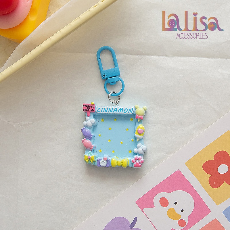 พวงกุญแจห้อยกระเป๋าสุดโซคิ้ว DIY ทรงสีเหลี่ยม alloy keychain D-60 ราคา ถูกที่สุด ดีลบีเคเค แกลเลอรีภาพที่ 7