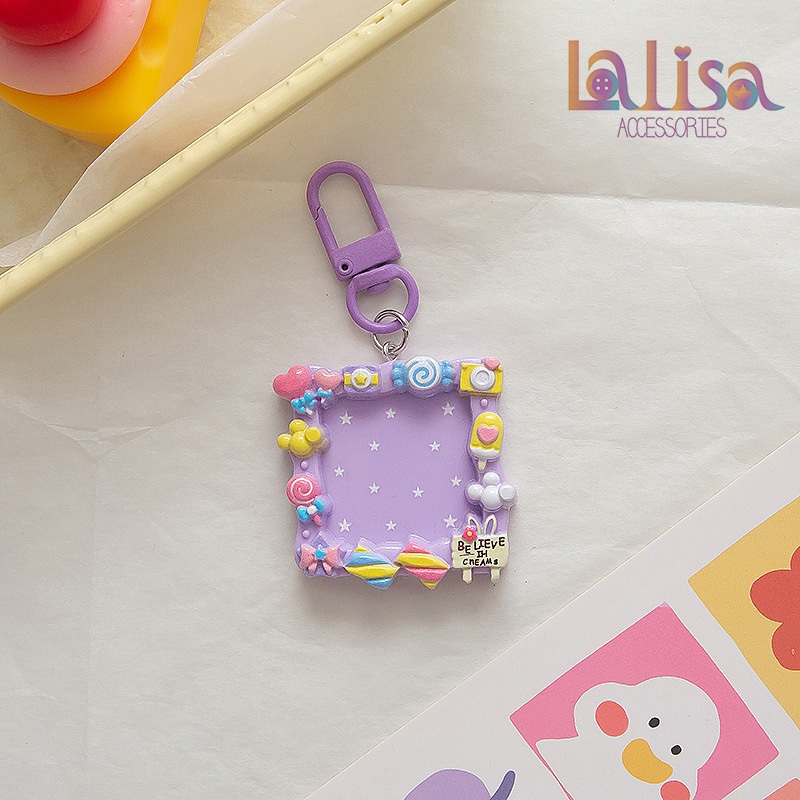 พวงกุญแจห้อยกระเป๋าสุดโซคิ้ว DIY ทรงสีเหลี่ยม alloy keychain D-60 ราคา ถูกที่สุด ดีลบีเคเค แกลเลอรีภาพที่ 9