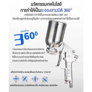 กาพ่นสี รุ่นF-75 กระป๋องบน คุณภาพสูง ขนาด 400 CC หัวเข็มขนาด 1.5 mm สำหรับพ่นสีรถยนต์ ผนังบ้าน อเนกประสงค์ ใช้ร่วมกับปั