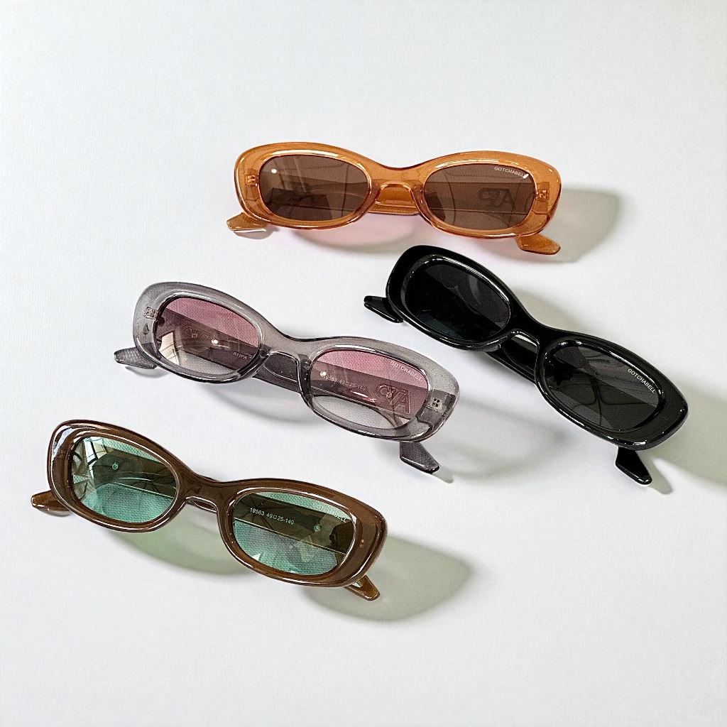 Atipashop - LUCID FRAME SUNGLASSES แว่นตากันแดด แฟชั่น ปังกันรังสีอัลตราไวโอเลต ใส่ได้ชายหญิง [แถม ถุงดำ atipa ใส่แว่น]