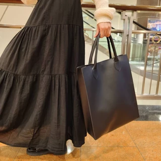 La Lune Nova กระเป๋าถือผู้หญิงใบใหญ่ กระเป๋าใส่เอกสาร ใส่โน๊ตบุ๊ค หนัง PU จุของเยอะ เรียบหรู พกพาง่าย Made in Thailand