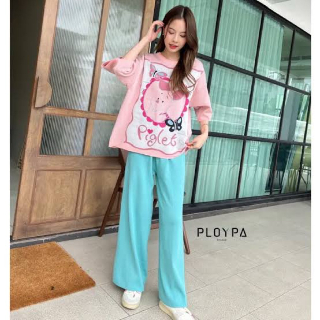 ชุดเข้าเช็ตไหมพรมPigletงานป้ายPloypa(มือ1)