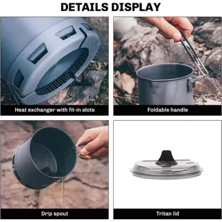 FireMaple Duo Cook Set ชุดหม้อเดินป่า 750 ml. + หัวเตาแก๊ส Camping & Backpacking