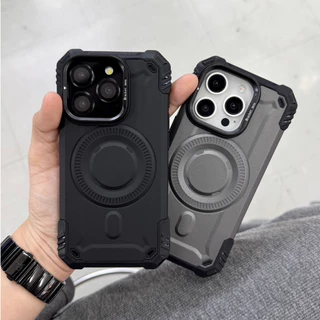 🔥มีส่งด่วน ในกทม.🔥 เคสไอโฟนกันกระแทกแข็ง Magnetic Bracket มุมกันกระแทก กรอบเลนส์ตั้งได้