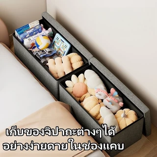 กล่องเก็บของผ้าลินิน สตูลโซฟา กล่องใส่ของ ขนาดใหญ่ พับได้ แข็งแรง สำหรับห้องนอน/ห้องนั่งเล