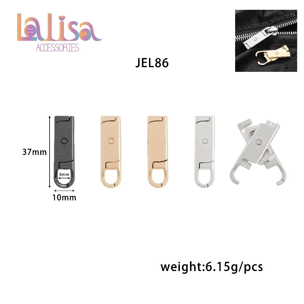 ซิปใช้ง่ายไฮโซเวอร์ alloy detachable puller JEL86