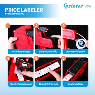 Gprinter ปืนยิงราคา พร้อมสติ๊กเกอร์ ที่ติดราคา ปืนยิงป้ายราคาสินค้า รุ่น MX-5500 เครื่องยิงราคา7หลัก
